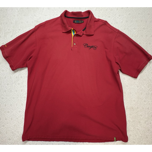 COOGI Shirt Men's XXXL Red 3XL Short Sleeve Polo Tee Casual 90s Designer Hip Hop - Picture 1 of 15